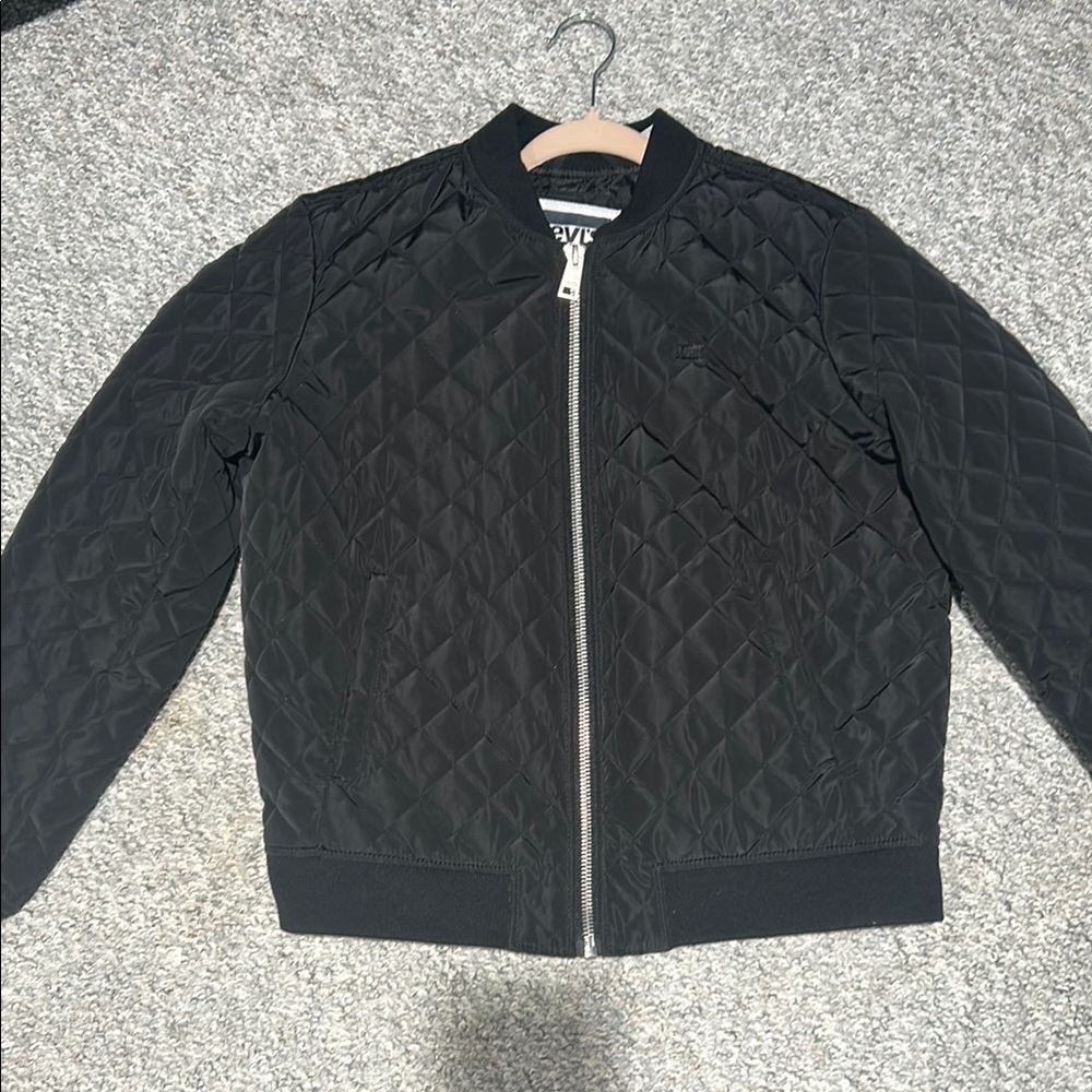 Levi's Black Quilted Bomber Jacket